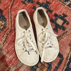 White Canvas Birkenstocks Size 36